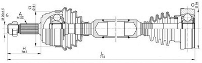 OPEN PARTS drs634900 -  Приводной вал